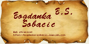 Bogdanka Šobačić vizit kartica